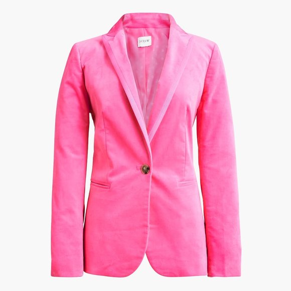 NWT-4J.Crew Factory Velvet one-button - Regal Rose